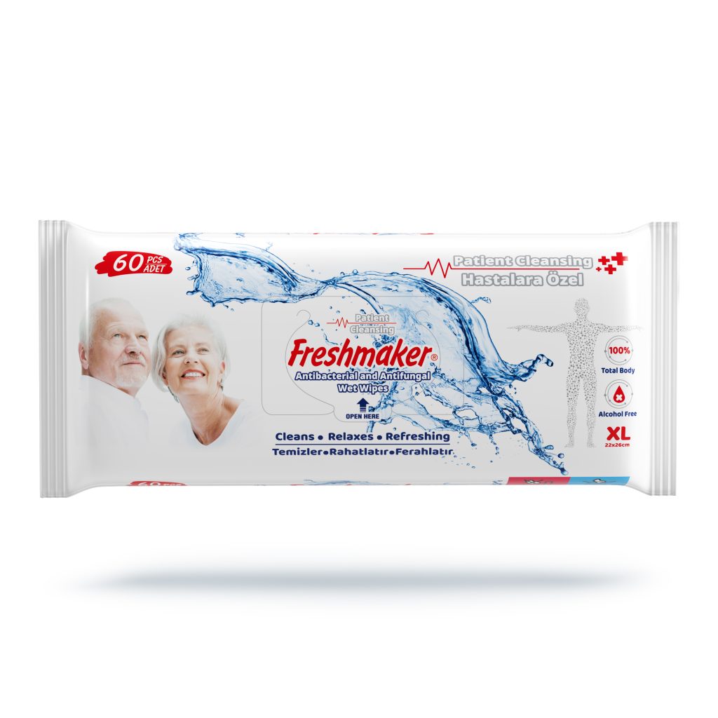 FREASHMAKER MEDICAL ANTIBACTERİAL 60 pcs WET WIPES with special fliptop