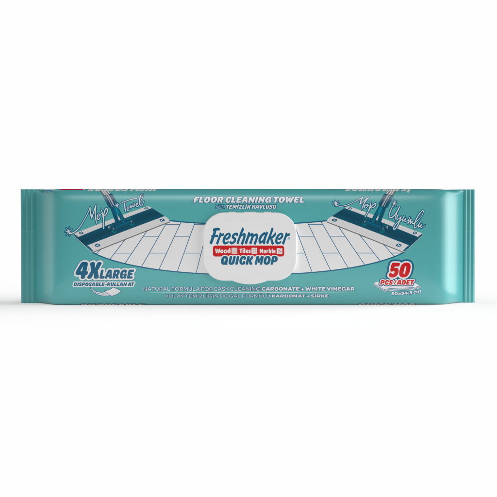 FRESHMAKER MOP TOWEL 50 PCS with fliptop