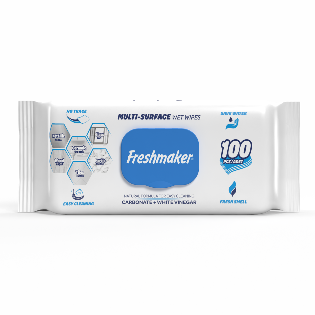 FRESHMAKER MULTI-SURFACE WET WIPES 100 BLUE